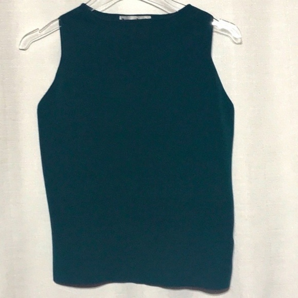 Joseph Teal Sleeveless Crewneck Tank Top
